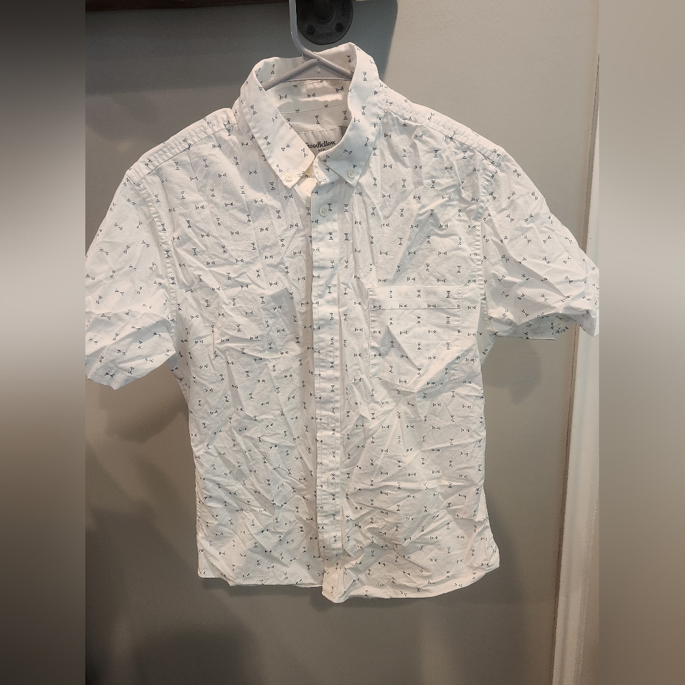 Goodfello & Co. Short-Sleeve Full Button Polo Shirt Patterned